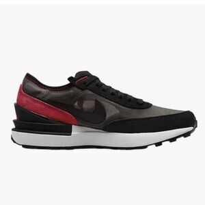 NIKE Sneakers Waffle One Retro Excellent Gray Black Red Grade School Size 1.5